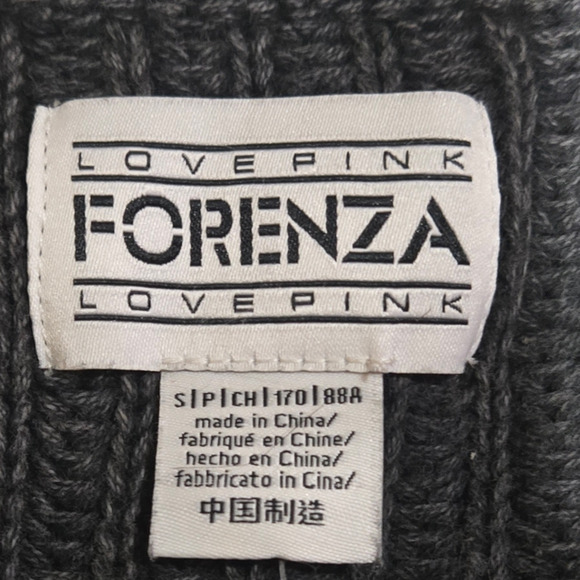 Forenza Victoria's Secret Gray V Neck Oversized Chunky Knit Sweater Size Small - Picture 5 of 11